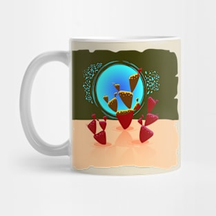 Bright blue sun Mug